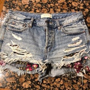 Free People Jean shorts